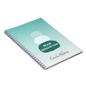 バランスした禅の石の脳損傷の回復メタファー ノートブック (右側)