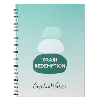 バランスした禅の石の脳損傷の回復メタファー ノートブック