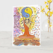 バランスで呼吸して下さい カード (黄色い花)