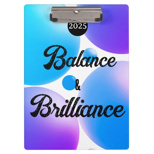 バランスと鮮やかなスパイラルノートブック クリップボード (正面)