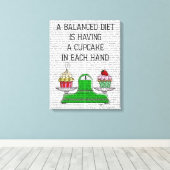 バランスのとれたダイエットイラストレーション キャンバスプリント (インサイチュ (ウッドフロア))