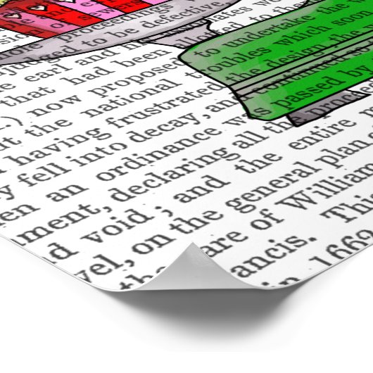 バランスのとれたダイエットイラストレーション ポスター (角)