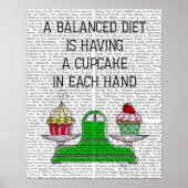 バランスのとれたダイエットイラストレーション ポスター (正面)