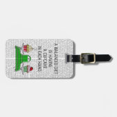 バランスのとれたダイエットイラストレーション ラゲッジタグ (正面横)