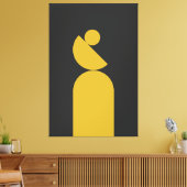 バランスのとれたミッドセンチュリーサークル キャンバスプリント (インサイチュ (リビング))