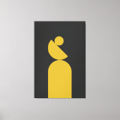 バランスのとれたミッドセンチュリーサークル キャンバスプリント (正面)