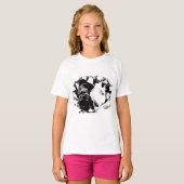 バランスのとれた静けさ、双子の犬 Tシャツ (正面フル)