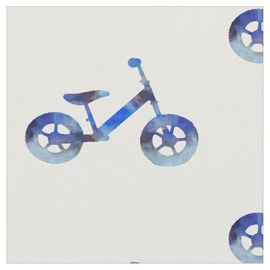バランスのバイクの水彩画の芸術 ファブリック (クローズアップ)