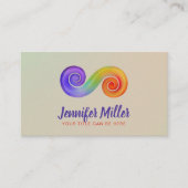 バランスの二重らせん記号 – レインボーフロー 名刺 (正面)