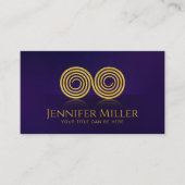 バランスの二重らせん記号 – ヴィンテージ黄金 名刺 (正面)