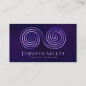 バランスの二重スパイラルシンボル – ラベンダーフロー 名刺 (正面)