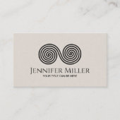 バランスの二重緩和曲線の記号 – ミニマル黒 名刺 (正面)