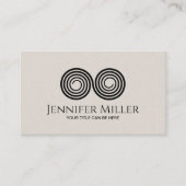 バランスの二重緩和曲線の記号 – ミニマル黒 名刺 (正面)