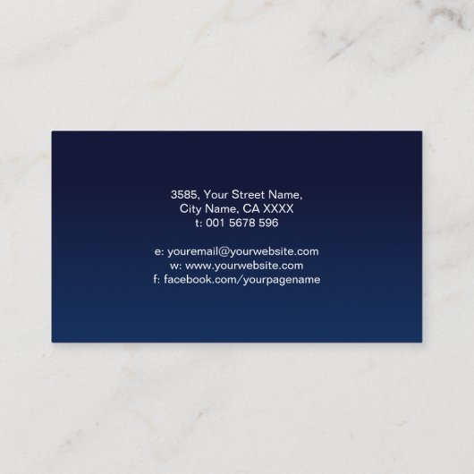 バランスの二重緩和曲線ミニマル記号 – 白 名刺 (裏面)