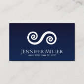 バランスの二重緩和曲線ミニマル記号 – 白 名刺 (正面)