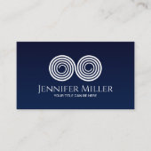 バランスの二重緩和曲線ミニマル記号 – 白 名刺 (正面)