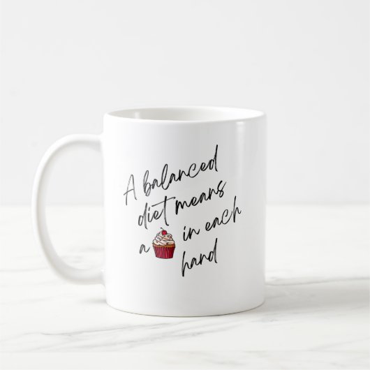 バランスの取れたダイエット コーヒーマグカップ (左)