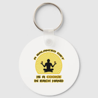 バランスの取れたダイエット：各ハンドのクッキー キーホルダー