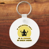 バランスの取れたダイエット：各ハンドのクッキー キーホルダー (正面)