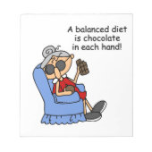 バランスの取れたチョコレートダイエット ノートパッド (正面)