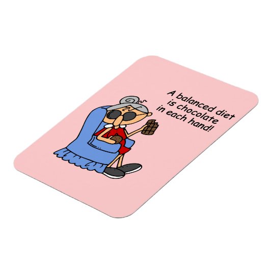 バランスの取れたチョコレートダイエット マグネット (左側)