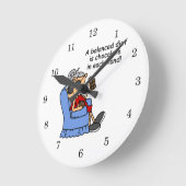 バランスの取れたチョコレートダイエット ラウンド壁時計 (傾斜)