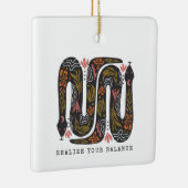 バランスの取れたフローラヘビ セラミックオーナメント (右)