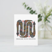 バランスの取れたフローラヘビ ポストカード (スタンド正面)