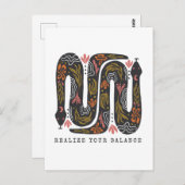 バランスの取れたフローラヘビ ポストカード (正面/裏面)