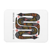 バランスの取れたフローラヘビ マグネット (横)