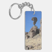 バランスの取れたロックフォトキーチェーン キーホルダー (正面左)