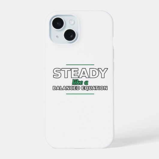 バランスの取れた化学式のスマホケース iPhone 15ケース (裏面)
