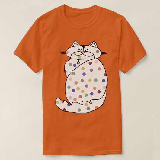 バランスの取れた可愛い猫 Tシャツ (デザイン正面)