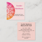 バランスの取れた生活コーチウェルネス スクエア名刺 (正面/裏面)