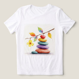 バランスの取れた石 トライブレンドＴシャツ