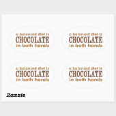 バランスの取れた食事は…あります 楕円形シール (シート)