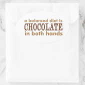 バランスの取れた食事は…あります 楕円形シール (バッグ)