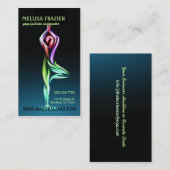 バランスの木の姿勢のヨガのPilatesの内部の黙想 名刺 (正面/裏面)