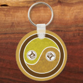 バランスの猫1 キーホルダー (正面)