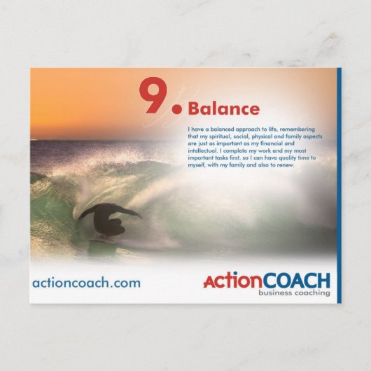 バランスの郵便はがき-文化の14ポイント ポストカード (正面)