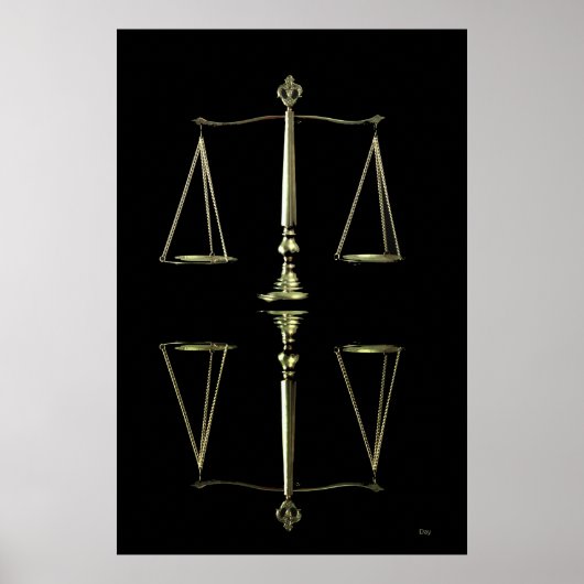 バランスはかりで測反射 ポスター (正面)