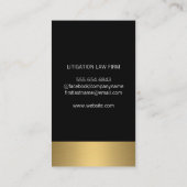 バランスはかりで測金ゴールドトリム 名刺 (裏面)