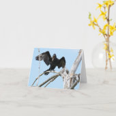 バランスをとるべき翼を使用して鵜 カード (黄色い花)