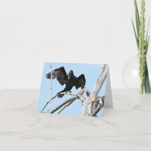 バランスをとるべき翼を使用して鵜 カード (正面)