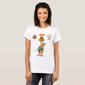 バランスをとるペトラのピッグ Tシャツ (正面フル)