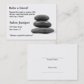 バランスをとる石が付いている紹介カード 紹介カード (正面/裏面)