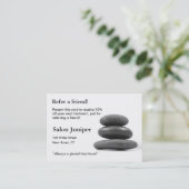 バランスをとる石が付いている紹介カード 紹介カード (スタンド正面)