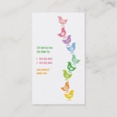 バランスカラフルレトロレインボーチックスお洒落 名刺 (裏面)