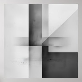 バランスコントラスト – ミニマリストグレースケールAr ポスター