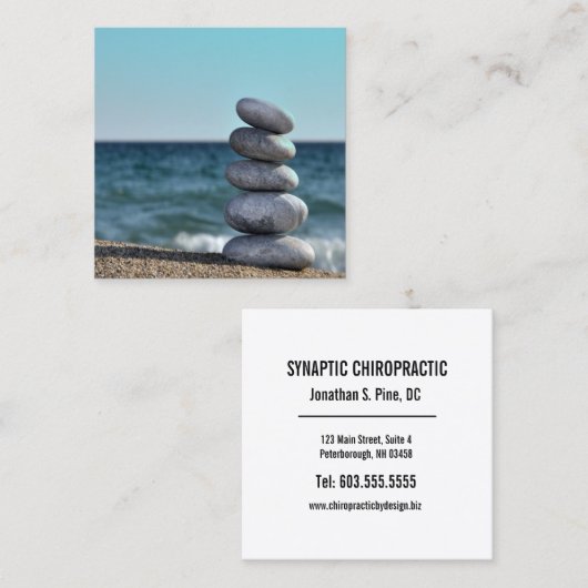 バランスストーンズスクエアカイロプラクティック スクエア名刺 (正面/裏面)